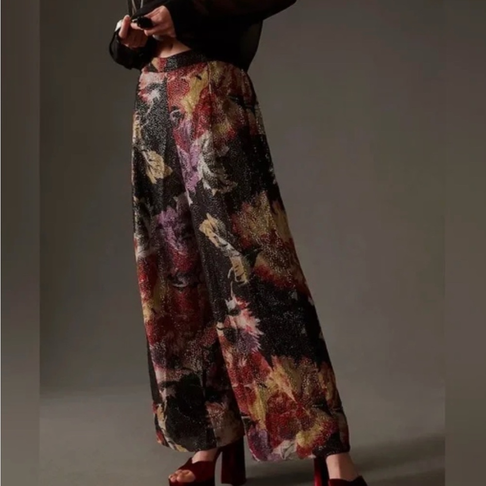 Floral Wide-Leg Pants - RANNAGIL